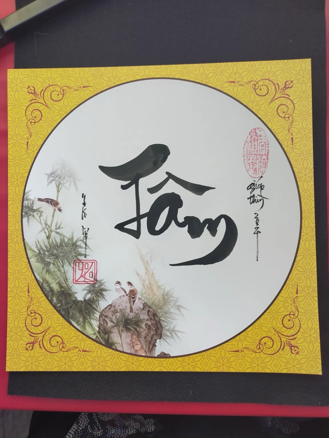 書と竹・鳥・作品 19